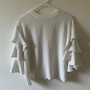 Shopbop ruffle sleeve endless rose top